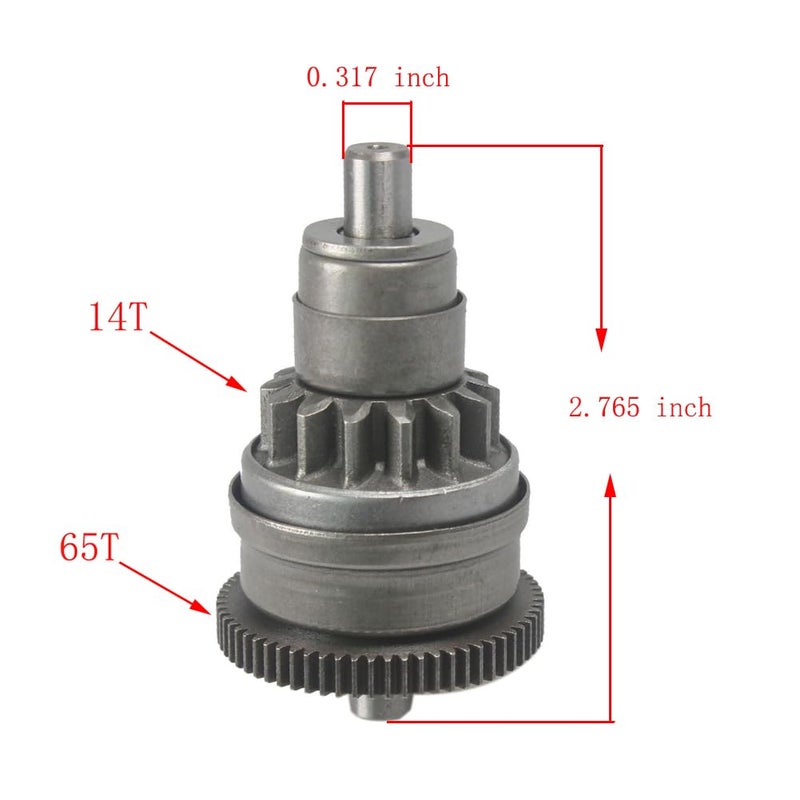 DFuerdivn Starter Motor Clutch Gear Bendix for GY6 49cc 50cc 139QMB Scooter Moped ATV-by DFuerdivn - Image 3